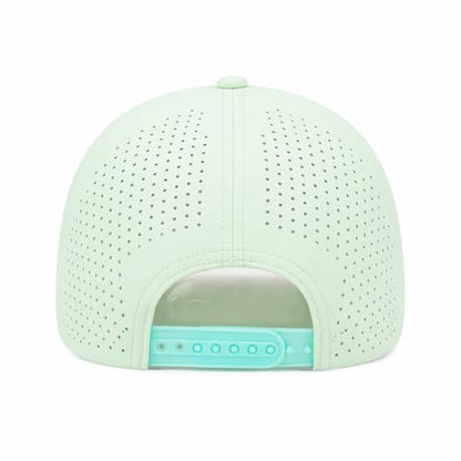 5 Panel Baseball Cap Quick Dry Mesh Snapback Hat for Women Men - color: Lightgrey+aquagreen+offwhite