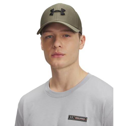 Under Armour Men's Heathered Blitzing 3.0 Cap - color: (390) Marine Od Green / Marine Od Green / Black, size: Small-Medium