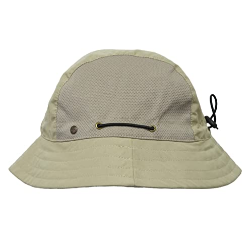BUILTCOOL Adult Mesh Panel Bucket Cap – Boonie Hat for Fishing, Camping, and Kayaking - color: Khaki, size: Large-X-Large