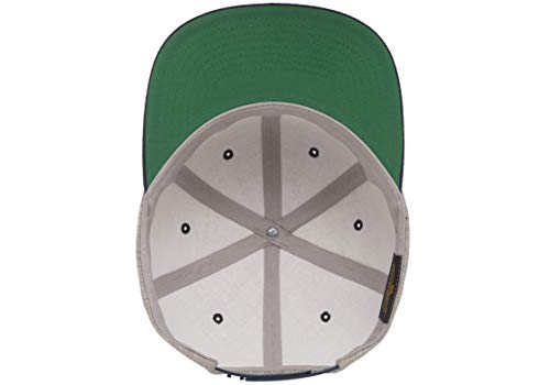 Flexfit Unisex Adult Yp Classics Premium Snapback Cap – 2-Tone - color: Heather/Navy