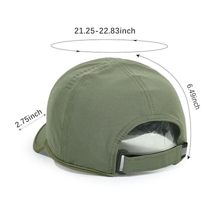 HH HOFNEN Quick Dry Baseball Hat Unstructured Athletic Golf Cap Women Men - color: 1-olivegreen