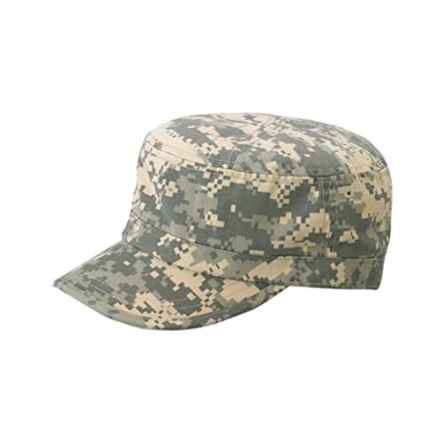 The Vintage Year Heavy Stitch Washed Cotton Cadet Hat Military Army Cap - color: Army Digital Camo, size: One Size
