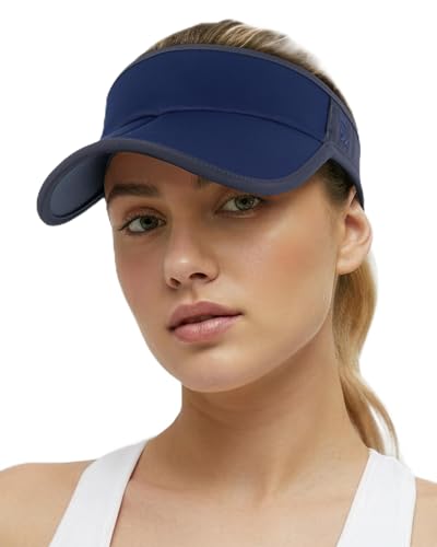 GADIEMKENSD Foldable Sun Visor Hat UPF 50+ Lightweight Adjustable - color: Navy Dark Grey