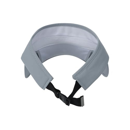 Adjustable Summer Sun Visor Hat Retractable Brim Empty Top Golf Cap Adult Teens UV Protection Beach Tennis Sports Hat - color: Light Grey