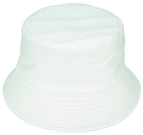 Gelante Reversible Bucket Hat for Men and Women - Cotton, Outdoor Sun Protection Bucket Hats. - color: White/Black