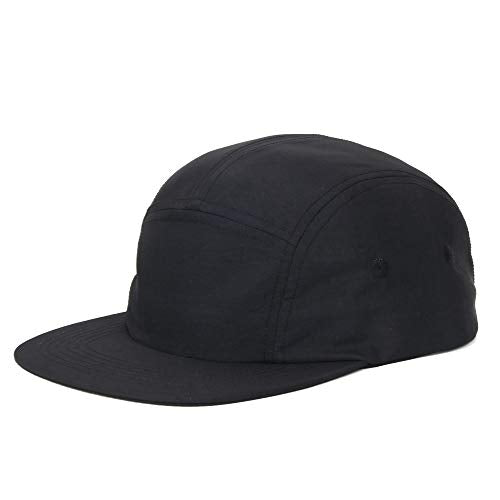 5 Panel Baseball Cap Camp Cap Taslon Short Brim Cap Quick Dry Hat Flat Bill Big Size Large Caps Oversize Running Hat - color: Black, size: 7 1/2