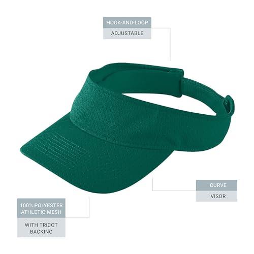 Augusta Sportswear Women's Athletic Mesh Visor - Stylish Sun Hat for Golf, Running, and Outdoor Activities - color: Dark Green