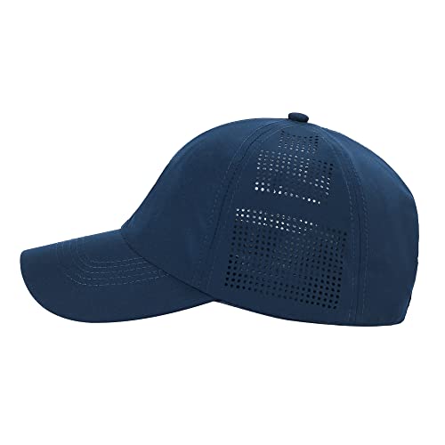 HH HOFNEN Women Quick Drying Baseball Cap Sun Hat Unstructured Golf Hat - color: #1 Prussian Blue