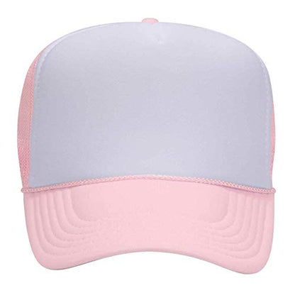 Otto Caps 5 Panel High Crown Mesh Back Trucker Hat Polyester Foam Front