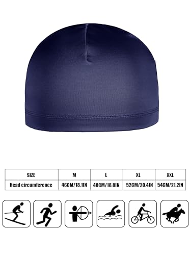 Boao Doo Rags Skull Cap for Men Sweat Wick - color: Gray, Navy Green, Black, size: Medium