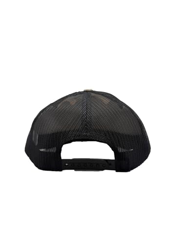 Ashen Fane Faux Suede Polyester Blend 5 Panel Classic Flat or Round Visor Adjustable Snapback Mesh Back Trucker Hat - color: Flat - Sand Tan