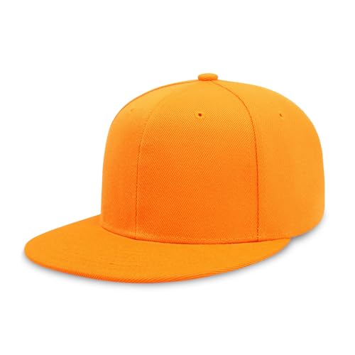 CHOK.LIDS Classic Snapback Flat Bill Hat Blank Adjustable Baseball Cap - color: Gold