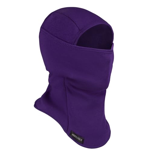 KOOLSOLY Ski Mask Balaclava Cold Weather Warm and Fleece Face Mask Neck Warmer Full Face Mask for Men&Women - color: Purple