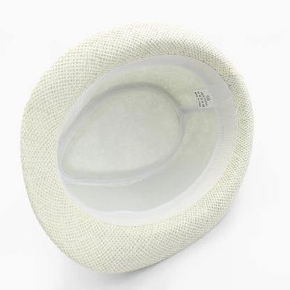 LIDHAY Straw Fedora Hat for Men Women |Short Brim Panama Sun Hat - color: White