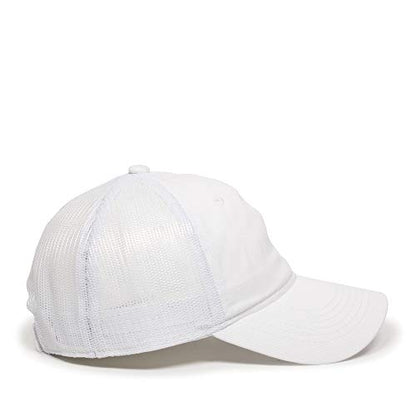 Outdoor Cap Garment Washed Meshback Cap - color: White
