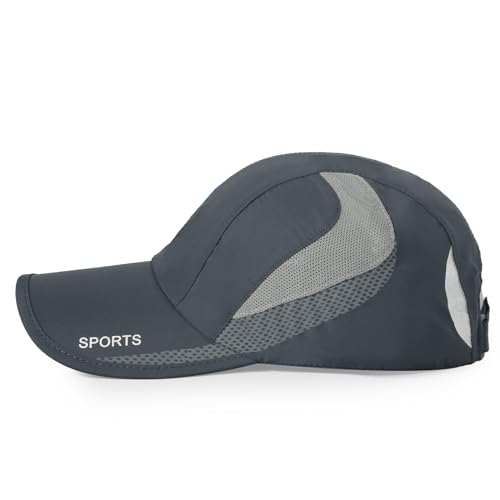 HH HOFNEN Quick Dry Cap Lightweight Running Sports Golf Hat for Men Women - color: #3 Dark Gray