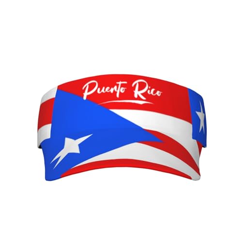 Visor Cap Funny Sun Hat for Women Men Teens for for Sports, Beach, Tennis, Golf, Running & Hiking - color: Puerto Rico