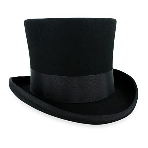 Belfry Top Hat Theater Quality 100% Wool in Black Grey or Pearl - size: Large