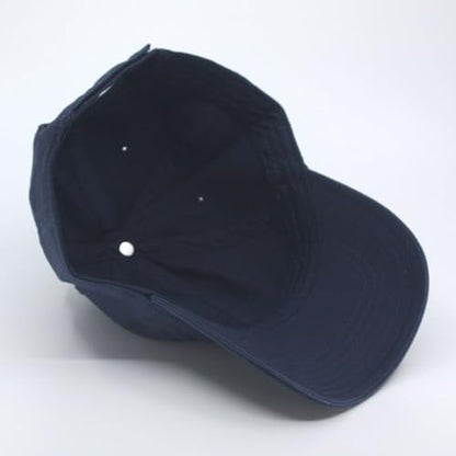 Classic Blank Dad Hat Cotton Adjustable Strap Baseball Cap - color: Navy