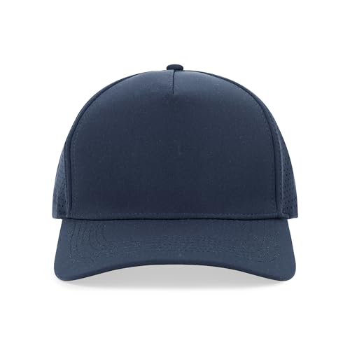 5 Panel Baseball Cap Quick Dry Mesh Snapback Hat for Women Men - color: Navy*4