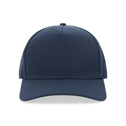 5 Panel Baseball Cap Quick Dry Mesh Snapback Hat for Women Men - color: Navy*4