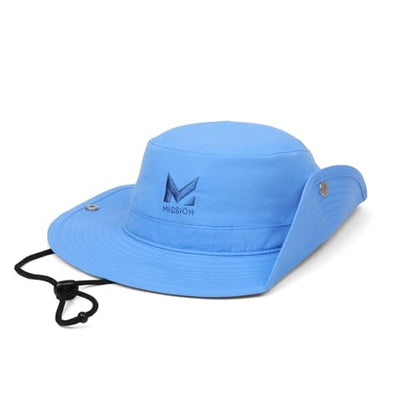 MISSION Cooling Bucket Hat - Unisex Wide-Brim Hat for Men & Women - Lightweight, Foldable & Durable - Cools Up to 2 Hours - color: Vibrant Blue