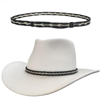 Gamboa Horsehair Hat Band for Cowboy Hats - color: Black