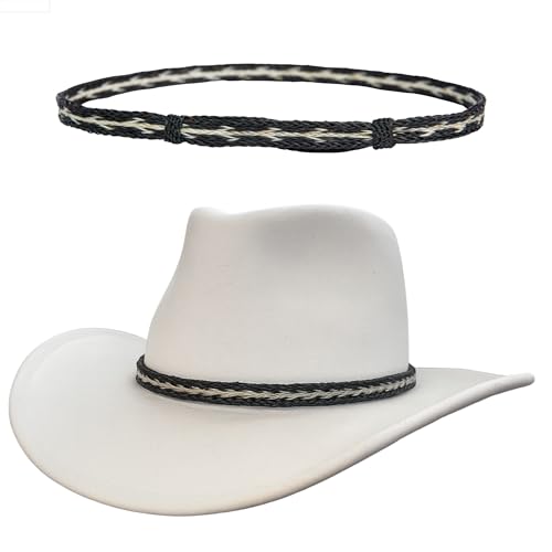 Gamboa Horsehair Hat Band for Cowboy Hats - color: Black