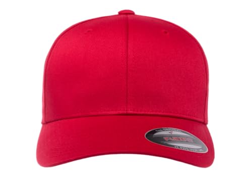 GNB CUSTOM EMBROIDERY LLC Plain 6277 Flex Baseball Men's Athletic Baseball Flex-Baseball Cap. Flex Baseball Baseball Hat. - color: Red, size: Large-X-Large