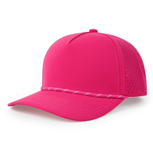HH HOFNEN Quick Dry Baseball Cap Snapback Golf Trucker Hat for Men Women - color: Hotpink