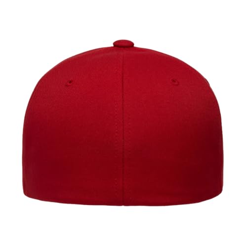 Flexfit NU Tri-Layer Athletic Fitted Baseball Cap with Seam-Sealed Taping - color: Red, size: Large-X-Large