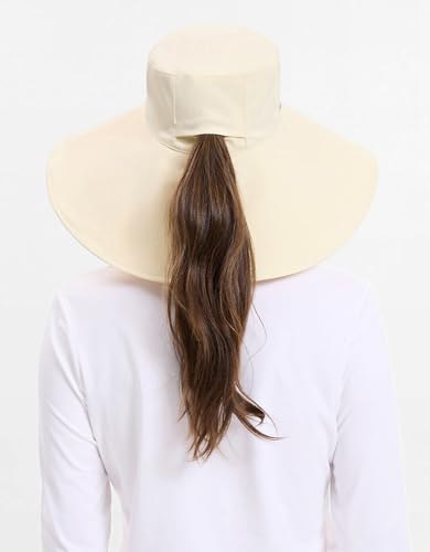 Solbari Women's Ultra Wide Brim Hat UPF 50+ - color: Vanilla / Beige, size: Large-X-Large