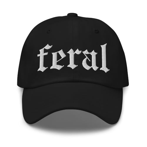 NX Feral Embroidered Curved Bill Cap Relaxed Fit Low Crown Adjustable Dad Hat - color: Black
