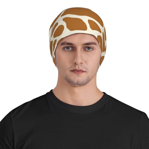 Beanie Hat for Men Women Slouchy Beanie Skull Sleep Cap Soft Lightweight Chemo Hat Stretch Cancer Headwear - color: Giraffe