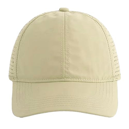Gelante Men Women Waterproof Quick Dry Baseball Cap Run Hats Mesh Lightweight for Outdoor Sports - color: Khaki
