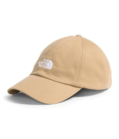 The North Face Norm Baseball Hat | Shallow Fit Ball Cap with Embroidered Logo, Adjustable Strap Closure & Silver Buckle - color: Khaki Stone