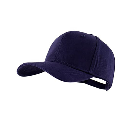 LANGZHEN Unisex Baseball Cap 100% Cotton Fits Men Women Washed Denim Adjustable Dad Hat - color: Structured-navy+structured-black