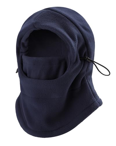 AWAYTR Kids Balaclava Ski Mask for Boys Girls - Fleece Windproof Winter Cap - color: Navy Blue