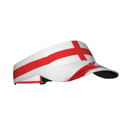 Adjustable Sun Visor Hats, Lightweight Open-Top Sports Visors - color: England