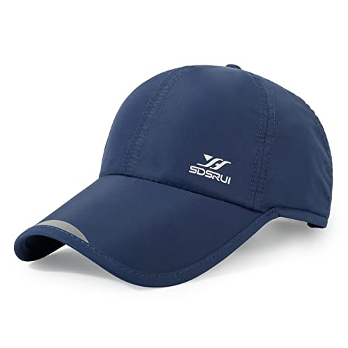 Running Hat Mesh Quick Dry Hat Baseball Cap for Women Men - color: Navy Blue 2