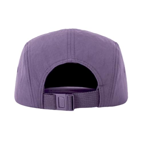 5 Panel Running Hat Waterproof Nylon Sun Hat Quick Dry Plain Baseball Cap for Men Women - color: Purple