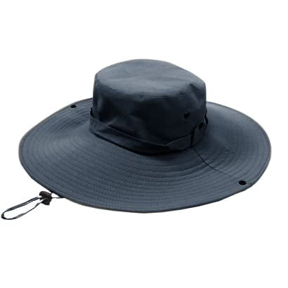 Waterproof Fishing Hat 12CM Wide Brim Sun Hat for Women Mens Packable Bucket hat- UPF 50 for Outdoor Gardening Beach Hats - color: Navy