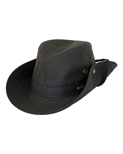 Outback Trading Company Women's 1497 River Guide UPF 50 Waterproof Breathable Outdoor Cotton Oilskin Hat - color: Brown, size: Medium