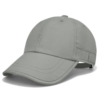 Baseball Cap Unstructured Athletic Golf Cap Soft-Brim Foldable Hat - color: Dark Gray