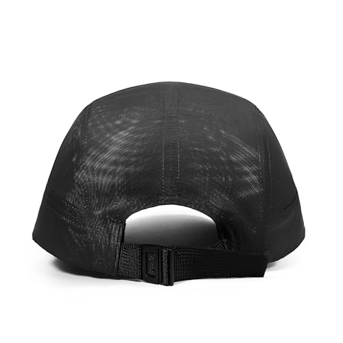 Croogo 5 Panel Running Hat Quick Dry Baseball Cap Sun UV Sports Outdoor Cap - color: Wbbc3-black