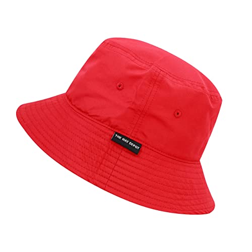 Lightweight Quick Dry Packable Bucket Sun Hat for Men Women – UPF Outdoor Fishing Hiking Beach Travel Safari Hat - color: 2. Light - Red, size: Small-Medium