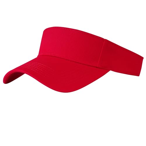 Dxhycc Sport Sun Visor Hats for Women Men - color: Red