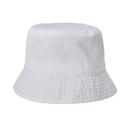 Amazon Essentials Men's Washed Cotton Canvas Bucket Hat - color: White, size: Large-X-Large