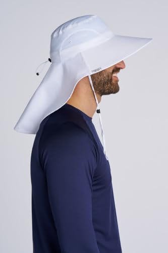 Unisex Wide Brim Sun Hat - UPF 50+ Sun Protection - SafeShade Hat - color: White