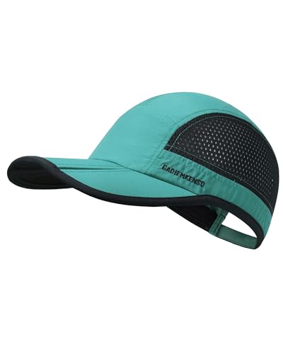 GADIEMKENSD Mens Folding Outdoor Hat Long Brim UPF 50+ Sun Protection - color: Folding Turquoise